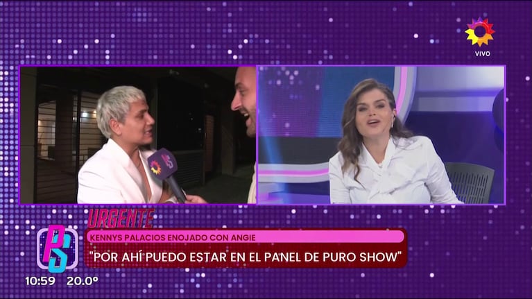 Kennys Palacios le contestó a Angie Balbiani (Foto: captura de eltrece).