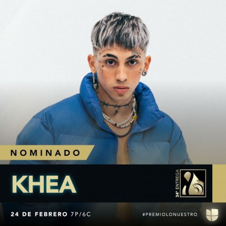 Khea es el artista argentino más nominado en Premio Lo Nuestro