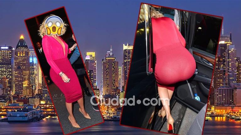 Khloé Kardashian mostró sus SÚPER curvas XL en Nueva York: ¡explosivo look de rojo!
