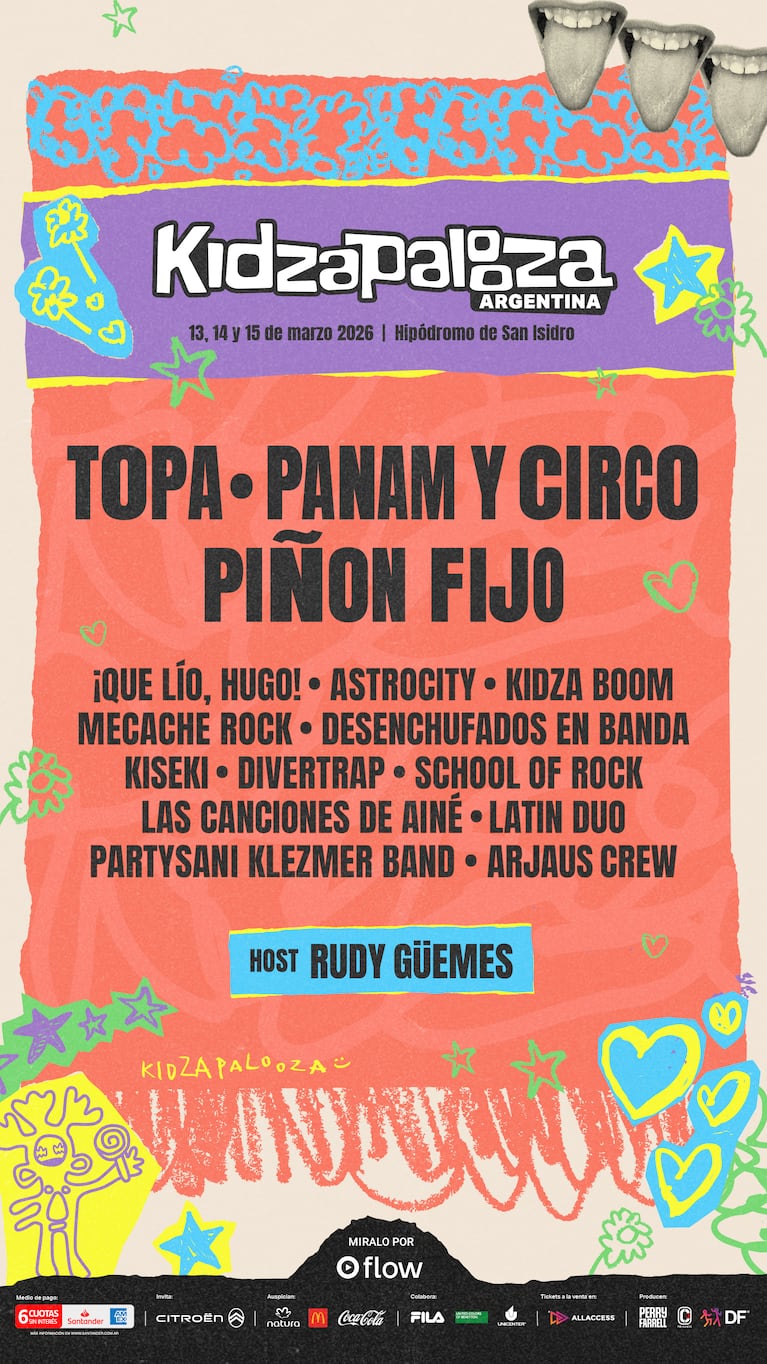 Kidzapalooza anuncia su Line-Up para Lollapalooza Argentina 2026 