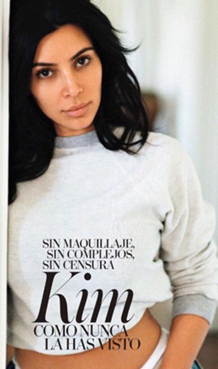 Kim Kardashian, diosa al natural en Vogue España (Fotos: Vogue España). 