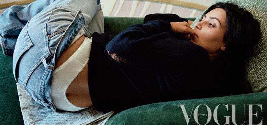 Kim Kardashian, diosa al natural en Vogue España (Fotos: Vogue España). 