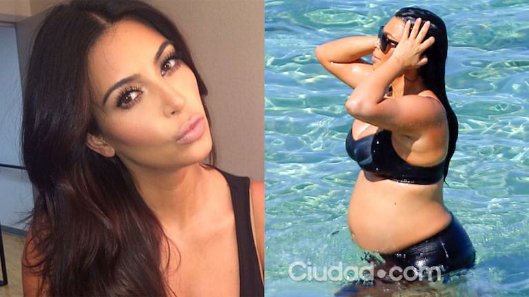 Kim Kardashian se mostró feliz en St. Barts (Foto: Instagram y Grosby Group). 
