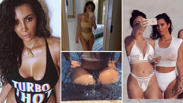 Kim Kardashian volivó a seducir con su lomazo en las redes sociales. (Foto: Instagram)