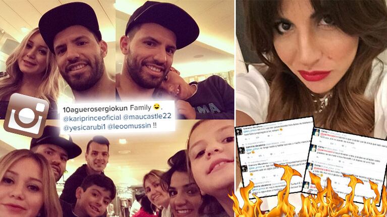 Kun Agüero y una elocuente foto, tras el escándalo twittero de Gianinna con su hermana y la Princesita. (Foto: Instagram)