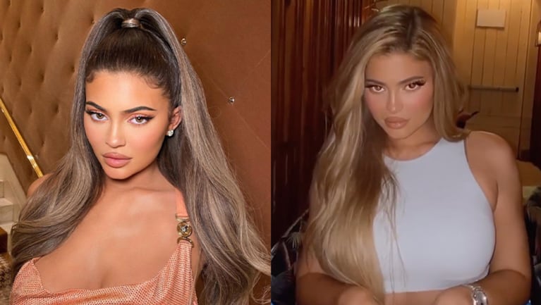 Kylie se cambió el look y lo lució en Instagram.