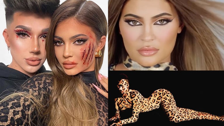 Kylie se caracterizó como un leopardo.