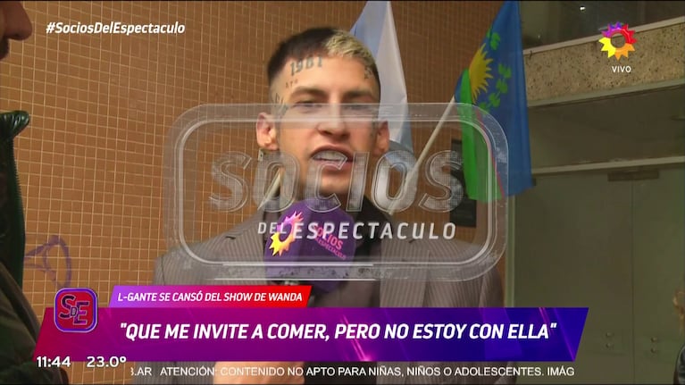 L-Gante blanqueó su affaire con Wanda Nara.