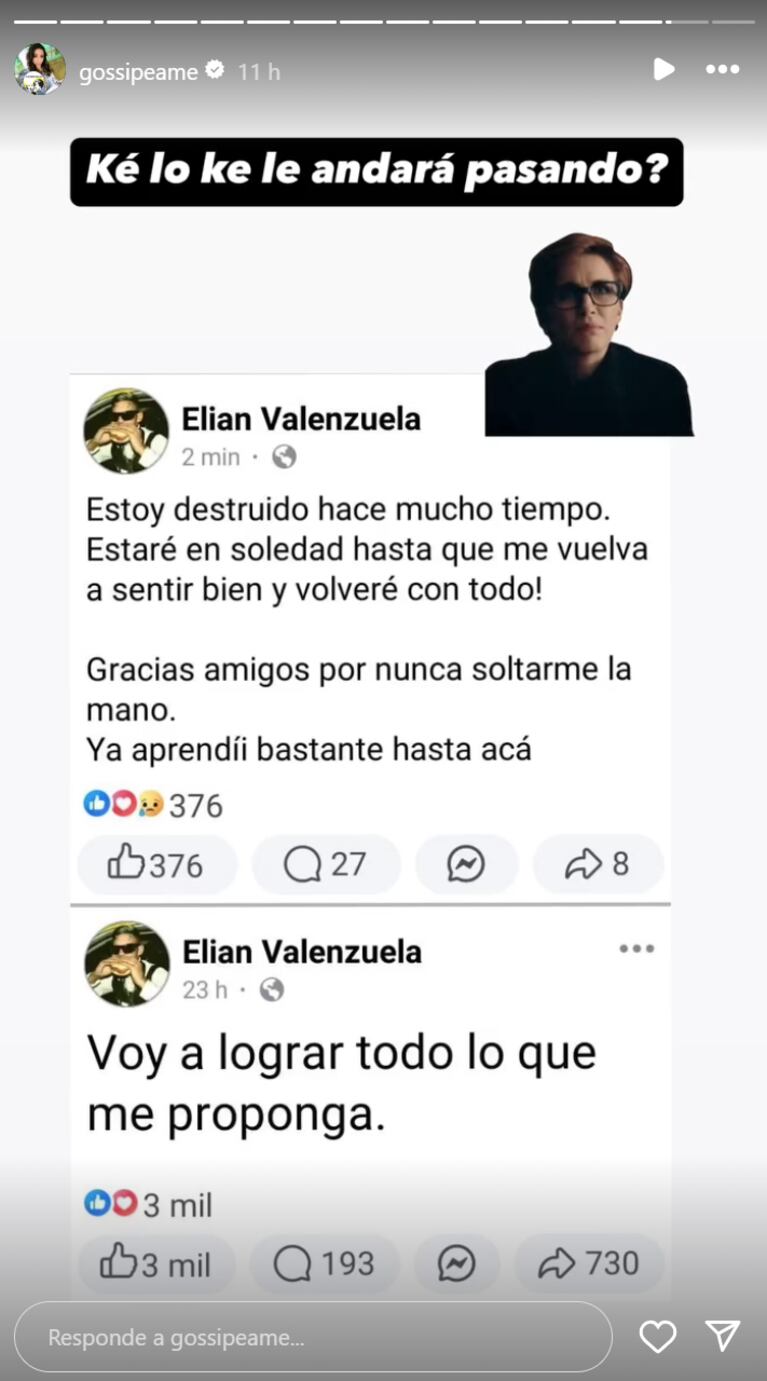 L-Gante generó preocupación. Foto: IG | gossipeame