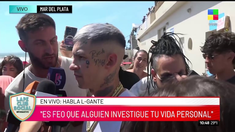 L-Gante habló de Martín Migueles y sus celos por Wanda Nara (Foto: captura de América).