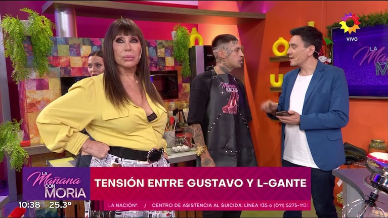 L-Gante increpó en vivo a Gustavo Méndez en La Mañana con Moria.