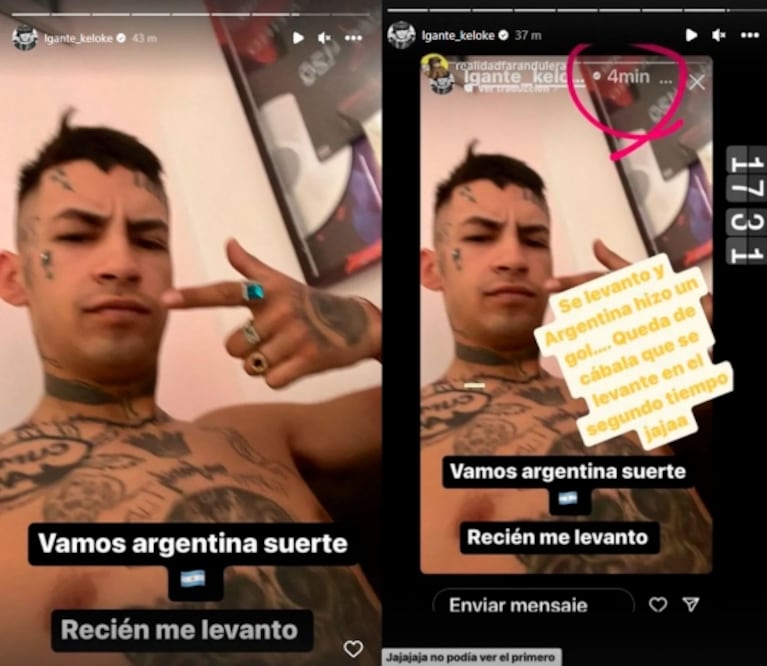 L-Gante no vio el partido de Argentina-México: el insólito motivo