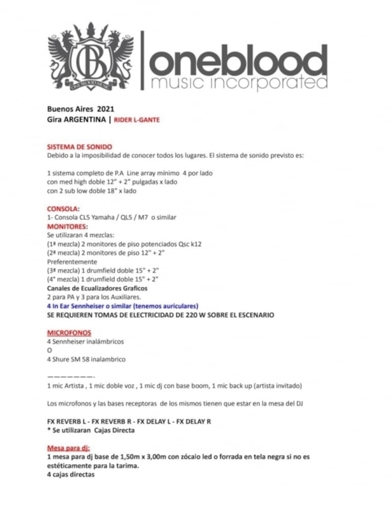 L-Gante puso una serie de requisitos para un show con drásticas consecuencias: "Estamos obligados a suspender el recital"