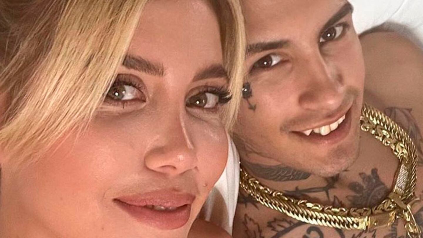 L-Gante recordó a Wanda Nara con una imagen a los besos y en la cama