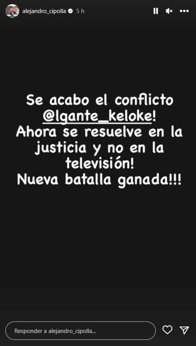 L-Gante se hartó de Tamara Báez y le puso un bozal legal: “Batalla ganada”