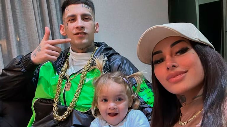 L-Gante, Tamara Báez y Jamaica (Foto: Instagram).