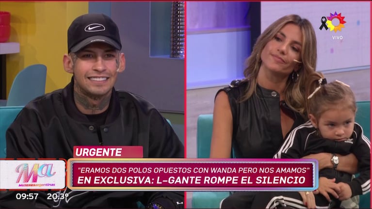 L-Gante y Jamaica con María Belén Ludueña en Mujeres Argentinas (Foto: captura de eltrece).