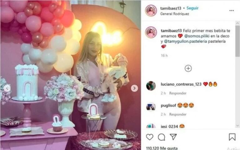 L-Gante y su novia celebraron el primer mes de su hija Jamaica con un glamoroso festejo: "Te amamos, bebita"