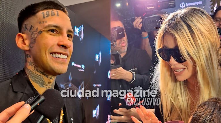 L-Gante y Wanda Nara en los Martín Fierro de la Música