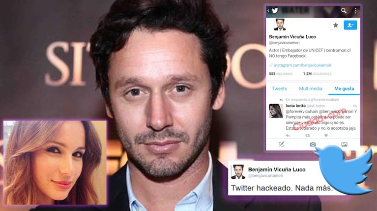 La aclaración de Benjamín tras marcar como Favorito un picante tweet contra Pampita (Foto: Web y Twitter)