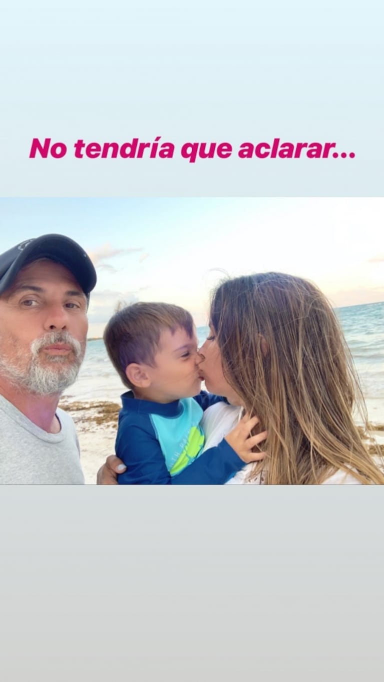 La aclaración de Lourdes Sánchez sobre una foto a los besos con su hijo: "No es en la boca, pero igual él siempre me los da"