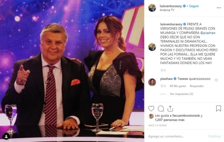 La aclaración de Luis Ventura, tras su fuerte discusión con Pía Shaw en un corte de Involucrados