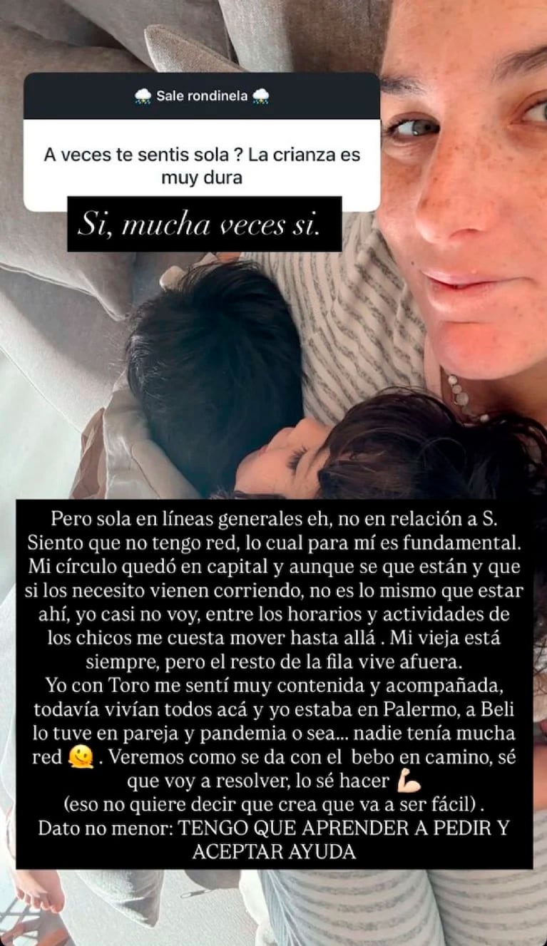 La actriz asumió que la tarea de ser mamá en soledad no es sencilla (Foto: Instagram)