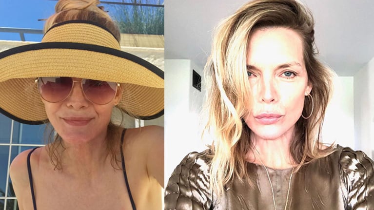 La actriz, espléndida bronceándose en su casa.