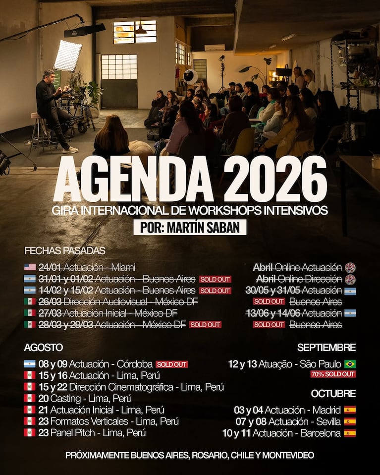 La agenda de Martín Sabán.