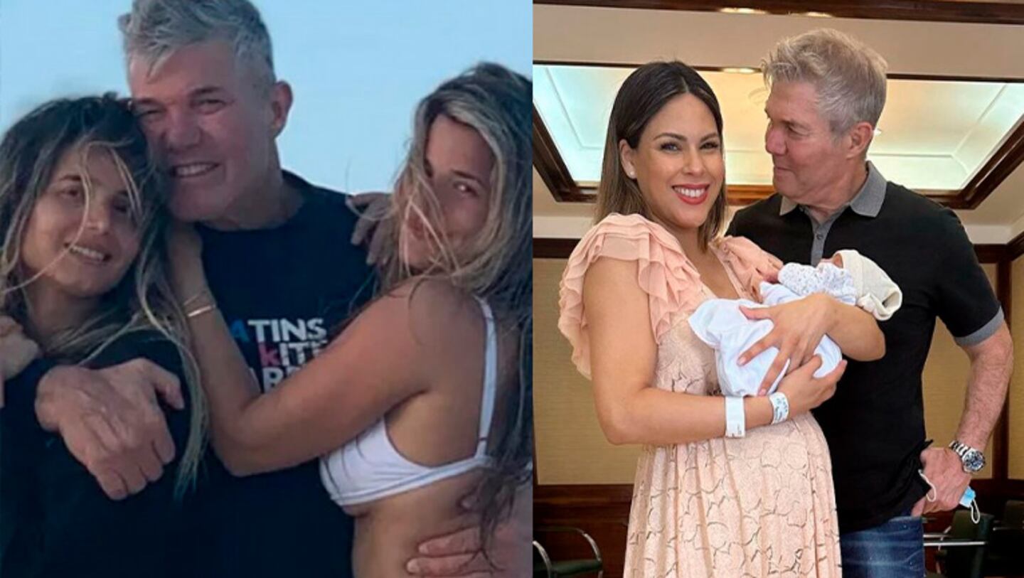 La alegría de Fernando Burlando porque sus hijas mayores conocieron a Sarah, su beba con Barby Franco.