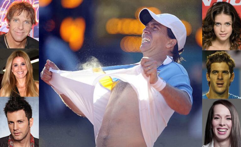 La alegría de los famosos en Twitter por el batacazo argentino en la Copa Davis (Foto: Web).
