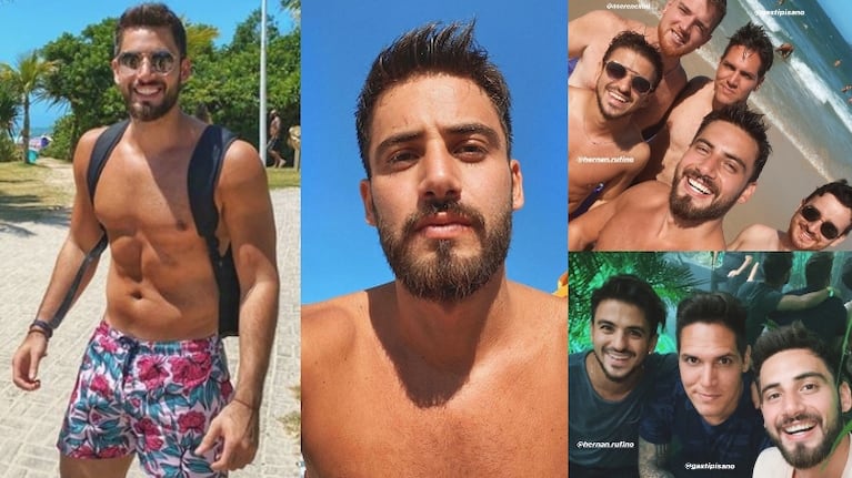 La alegría no tiene fin para Nico, en plan vacaciones con amigos en Brasil.