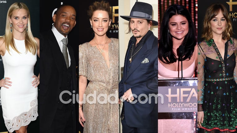 La alfombra roja de los Hollywood Film Awards, ¡a pleno! (Fotos: AFP).
