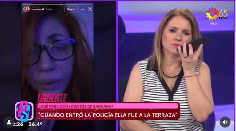 La amiga de Lowrdez Fernández habló con Fernanda Iglesias en Puro Show (Foto: captura de eltrece).