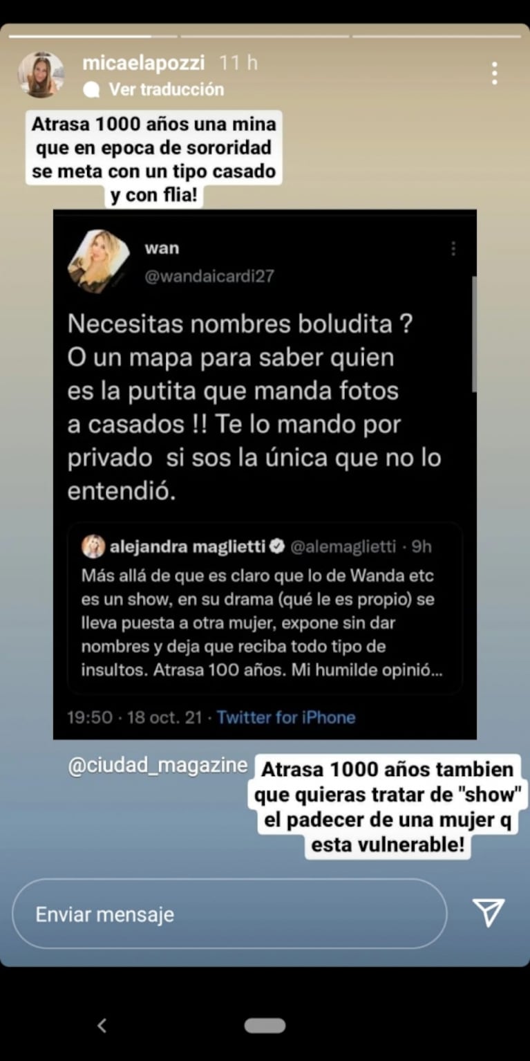 La amiga de Wanda Nara lanzó un tremendo exabrupto, ¿dedicado a China Suárez?: "Algunos gatos caen sentados"