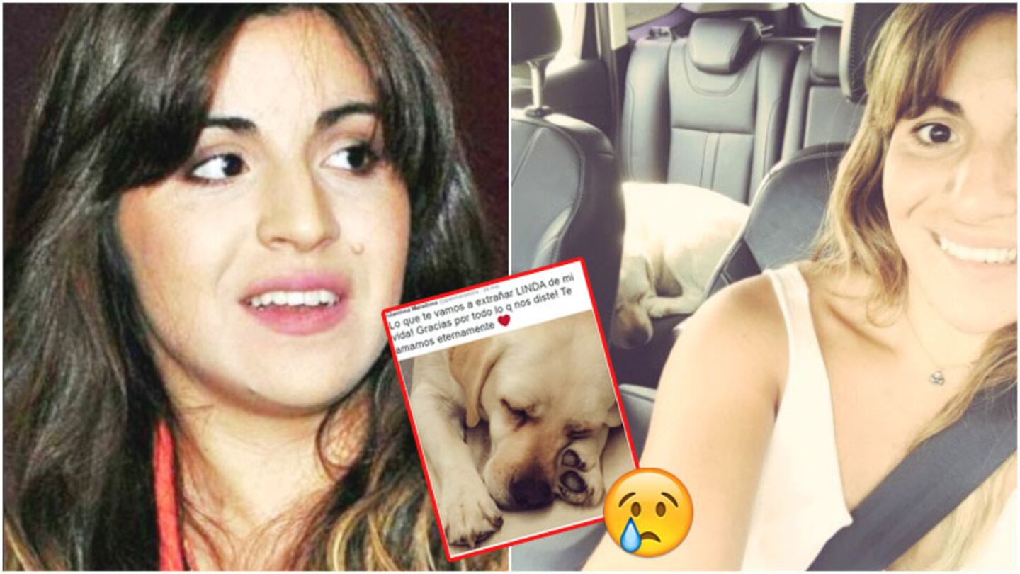 La angustia de Gianinna Maradona por la muerte de su mascota (Fotos: Web y Twitter)