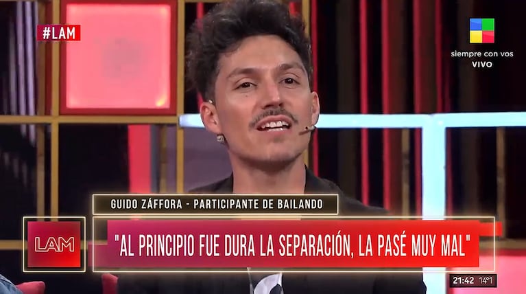 La angustia de Guido Záffora por su separación tras 4 años de pareja