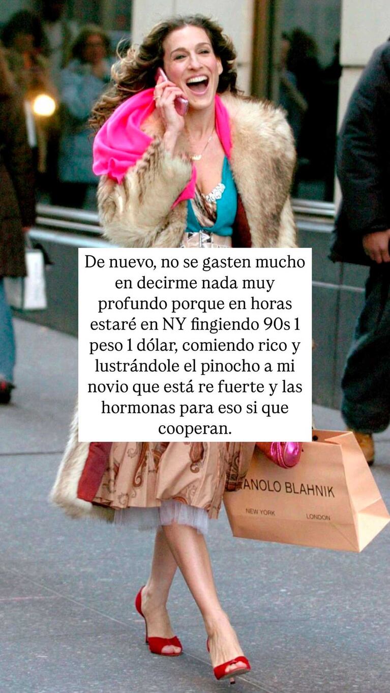 La angustia de Jimena Barón en la previa a su viaje a Nueva York (Foto: Instagram @jmena)