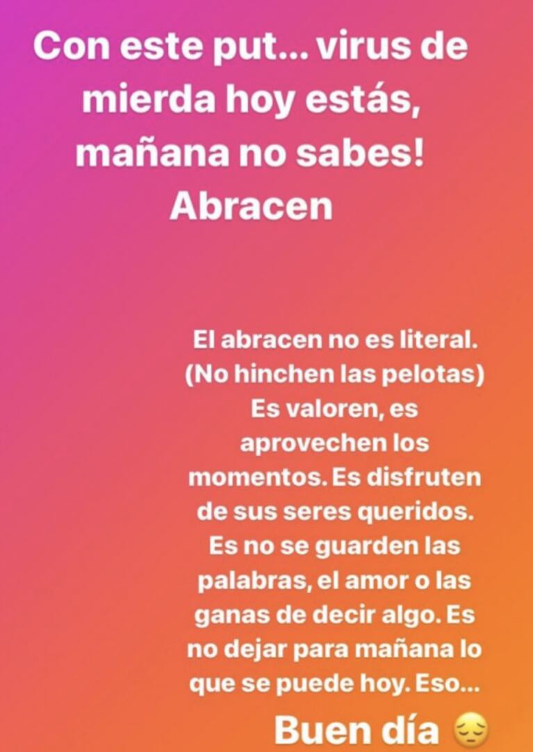 La angustia de Karina La Princesita por el avance del covid: "Hoy estás y mañana no sabés"