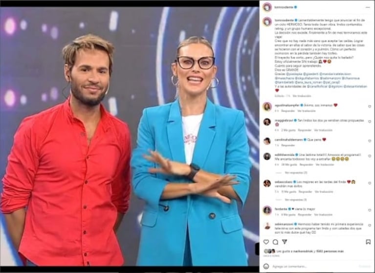 La angustia de Tomás Dente por el fin de La Tarde del Nueve: "No hay nada más sano que aceptar las caídas"