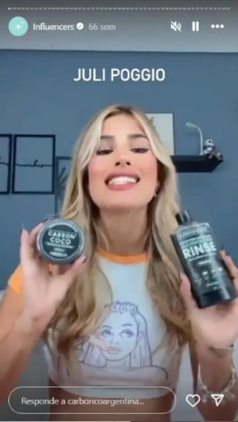 La ANMAT prohibió la venta de productos Carbon Coco que promocionaban Julieta Poggio y Flor Vigna | Créditos: @carboncoco