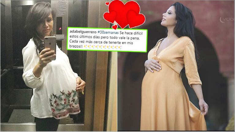 La ansiedad de Adabel Guerrero a poco de la llegada de su primera hija (Fotos: Instagram)