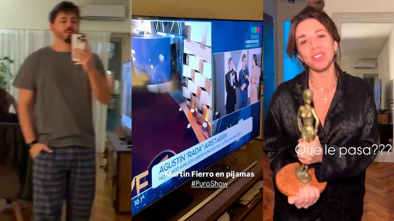 La “anti fiesta” de los Martín Fierro de Puro Show: lasagna, pijama y chismes (capturas de Instagram)