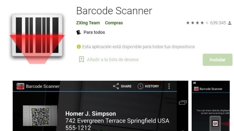 La aplicación Barcode Scanner original recibe un aluvión de críticas que la confunden con otra maliciosa. Foto:DPA. 