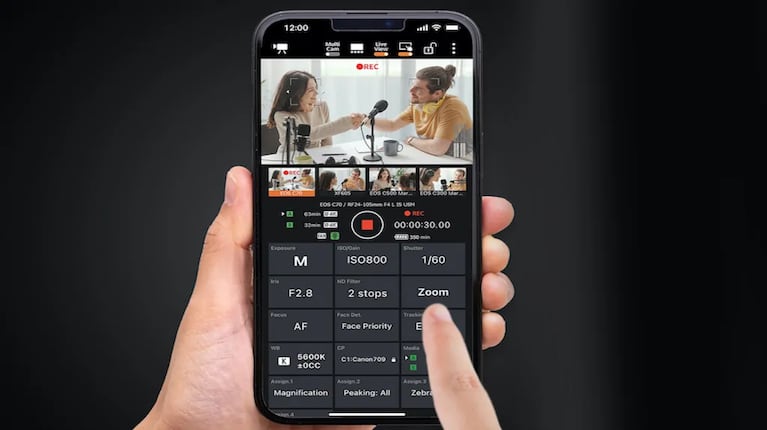 La aplicación Multi-Camera Control de Canon para iOS permite gestionar hasta 4 cámaras a la vez