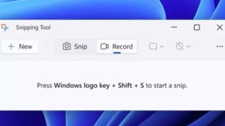 La app Recortes para Windows 11 incorpora una grabadora de pantalla