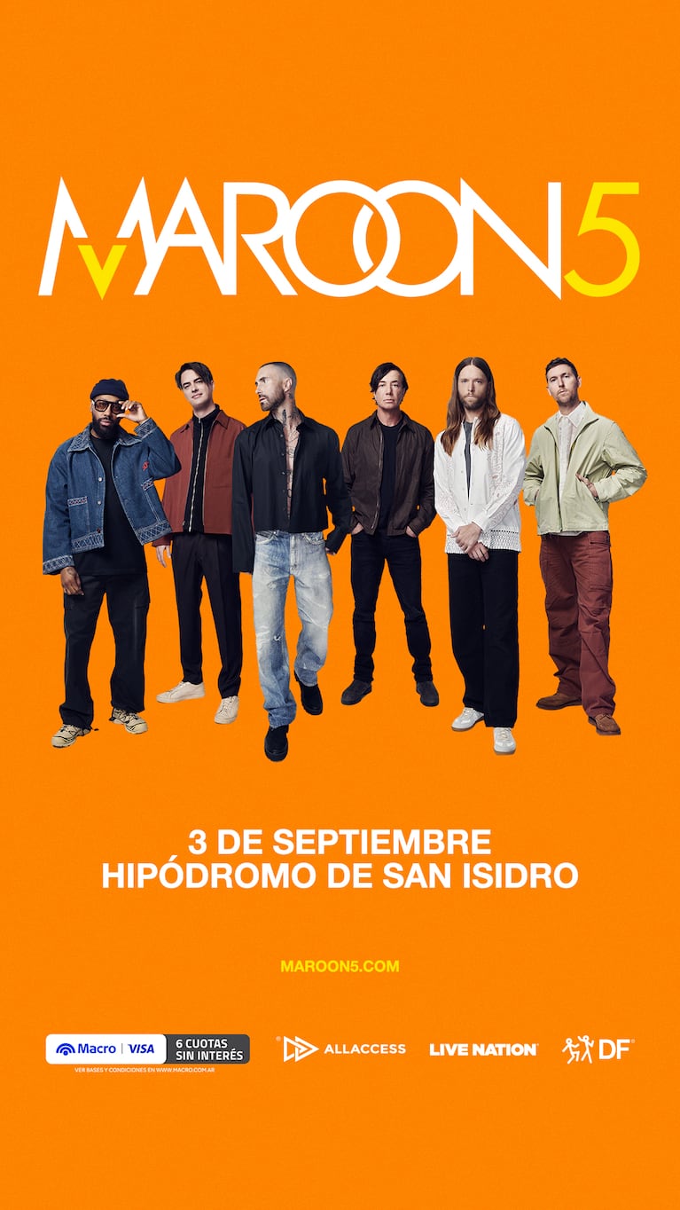 La banda conformada por Adam Levine, Jesse Carmichael, James Valentine, Matt Flynn, PJ Morton y Sam Farrar se encuentra en un tour internacional