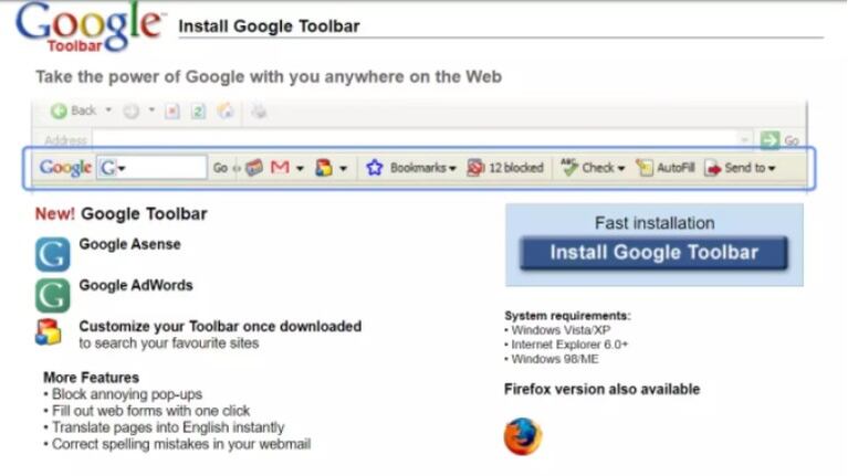 La barra de herramientas de Google desaparece a las puertas de su 21 cumpleaños