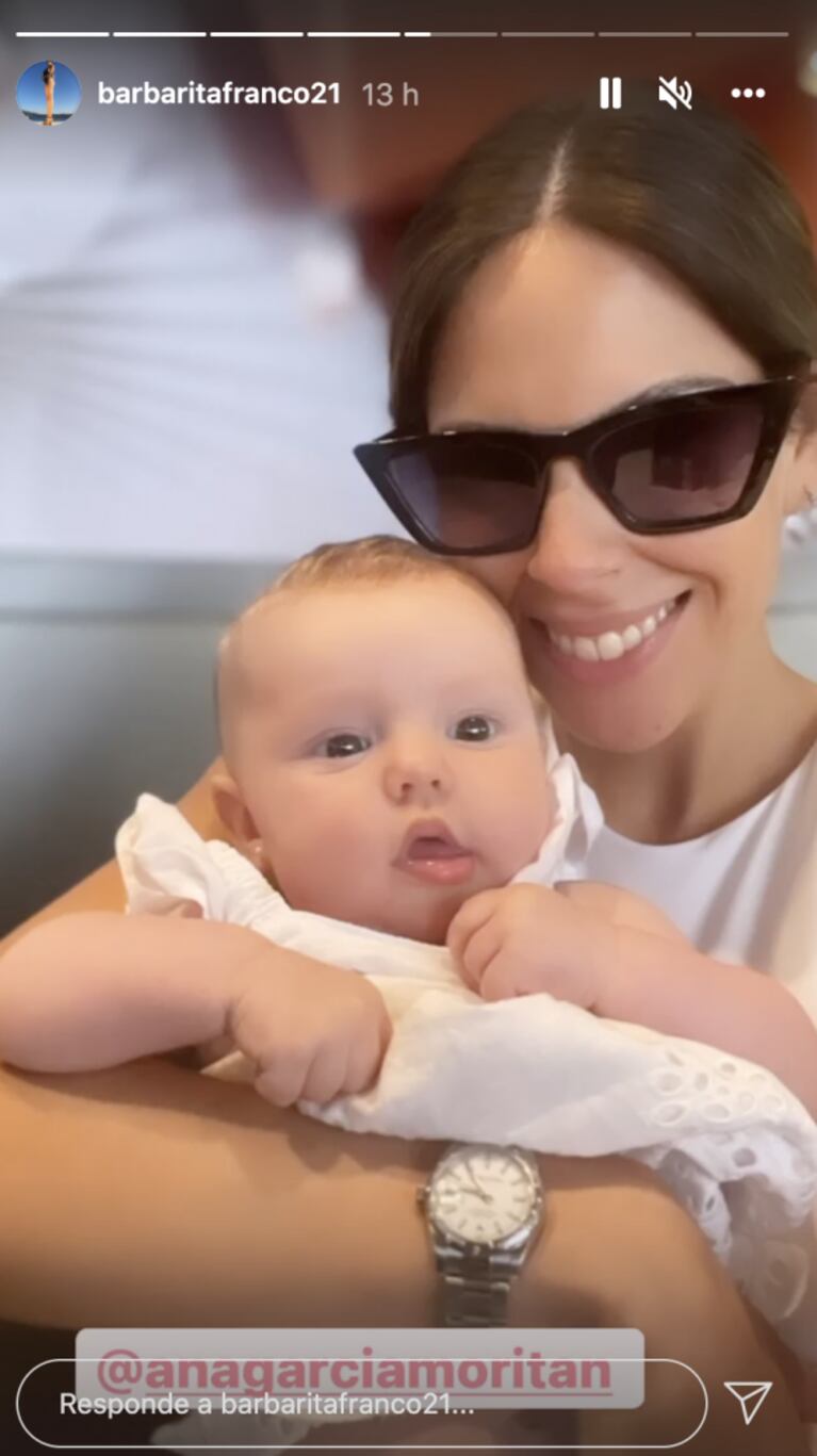 La beba de Pampita es la debilidad de Barby Franco, que sueña con ser madre