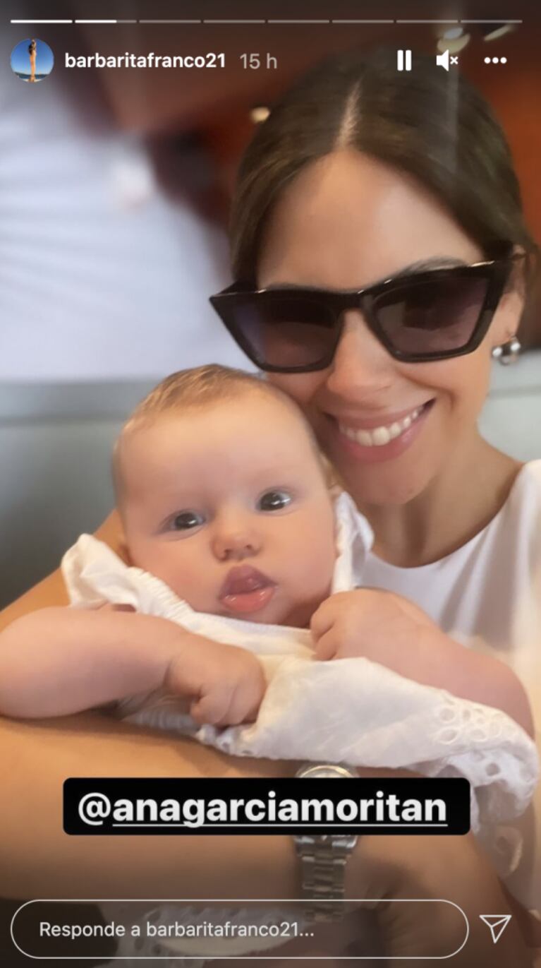La beba de Pampita es la debilidad de Barby Franco, que sueña con ser madre